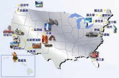 去美國旅游的地圖